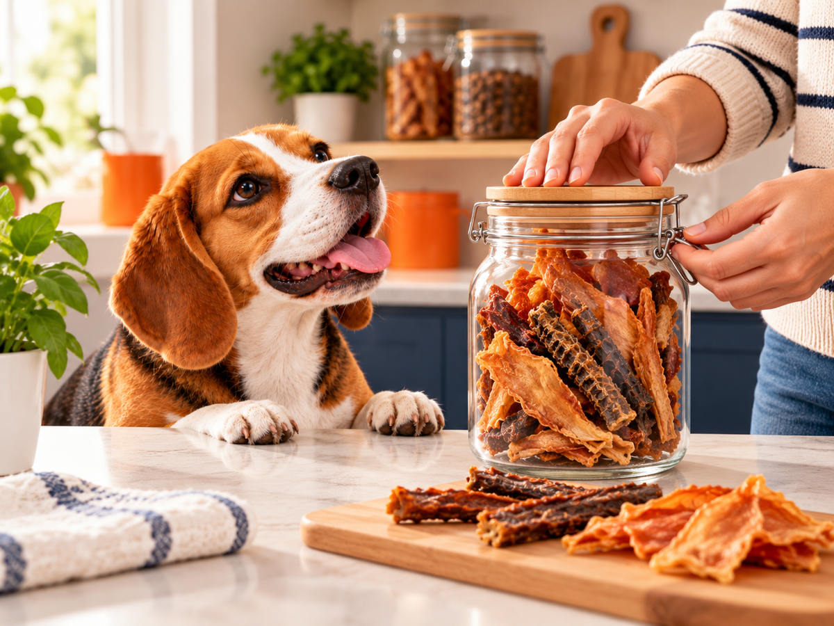 Cómo guardar correctamente premios deshidratados para perros
