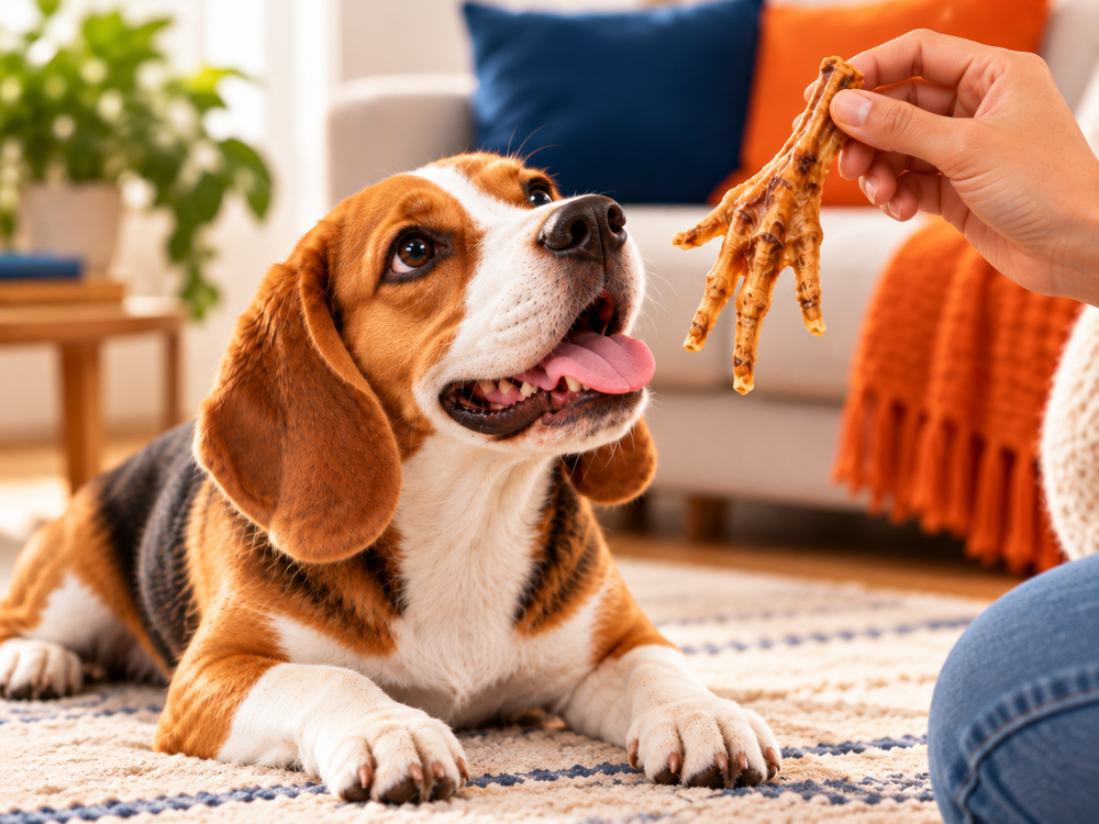 ¿Los perros pueden comer patitas de pollo deshidratadas?
