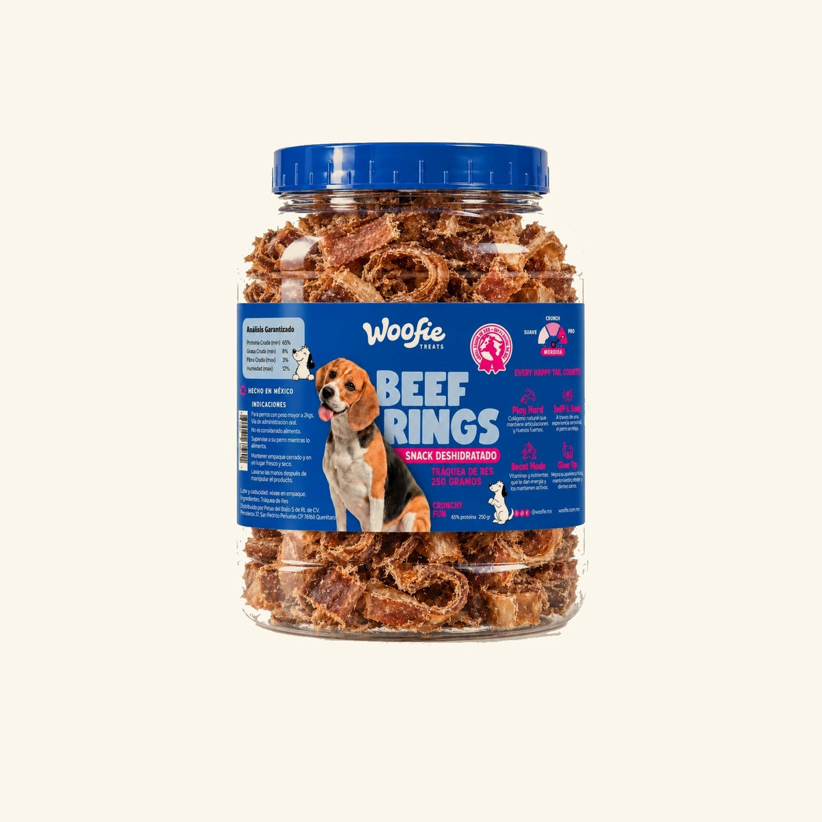 Woofie Beef Rings L - 250 g